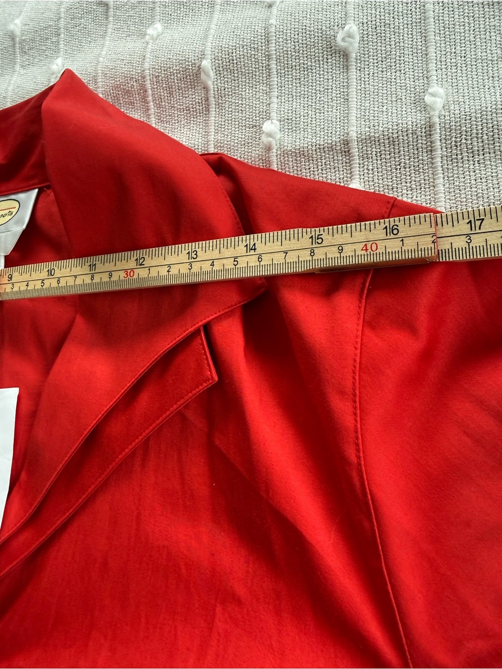 Talbots Bright Red Button-Front Collared Blouse - Picture 6 of 12